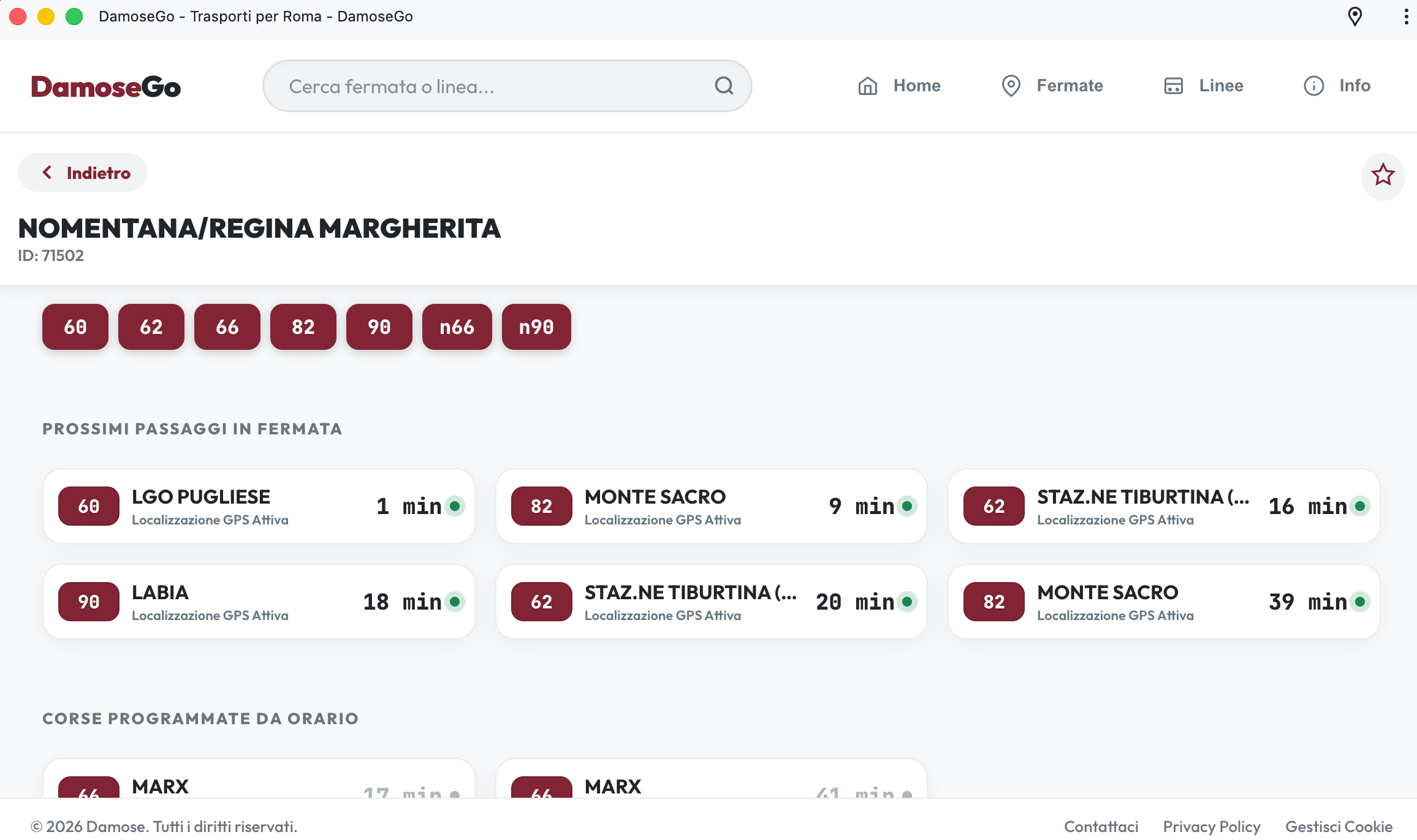 Anteprima del progetto DamoseGo - Sviluppato da Daniele Calisti