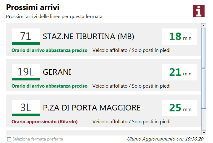 Anteprima del progetto Rome Transit Tracker - Sviluppato da Daniele Calisti